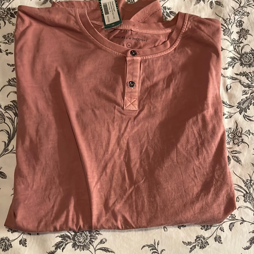 New Thread for Thoughts Button T-shirt / Mauve XL